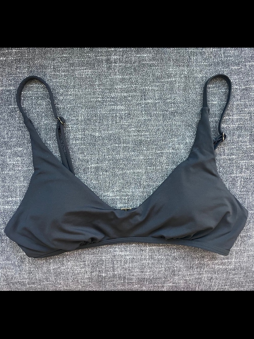 Andie Black Triangle Bikini Top